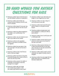 Hard would you rather questions. 301 Would You Rather Questions For Kids Kid Activities Conversation Starters For Kids Kids Questions Fun Questions To Ask