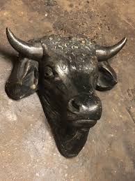 Fill your cart with color today! Wall Mounted Bulls Head 582480 Sellingantiques Co Uk