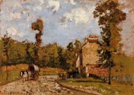 Road In Port Maryl Camille Pissarro Wikiart Org Camille Pissarro Paintings Camille Pissarro Painting Gallery