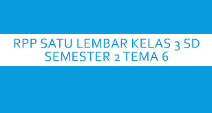 Maybe you would like to learn more about one of these? Rpp Satu Lembar Kelas 3 Sd Mi Semester 2 Tema 6 Mitra Kuliah