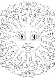 Sun Moon Stars Celestial Sun Spiral Notebook By Tabitha Barnett Moon Coloring Pages Star Coloring Pages Love Coloring Pages