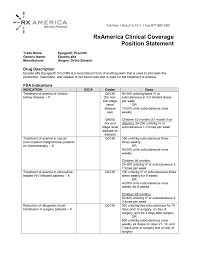 clinical coverage position statement