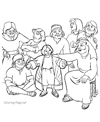 Discover thanksgiving coloring pages that include fun images of turkeys, pilgrims, and food that your kids will love to color. Joseph And His Brothers Coloring Page Coloring Home