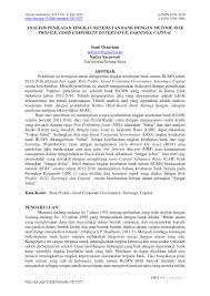 Para banker harus bekerja lebih keras lagi untuk terus meningkatkan kinerjanya, mengingat bank dianggap sebagai tempat kepercayaan nasabah, kesehatan bank dilakukan dengan tepat menjaga. Pdf Analisis Penilaian Tingkat Kesehatan Bank Dengan Metode Risk Profile Good Corporate Governance Earnings Capital
