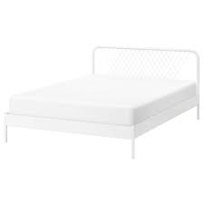 nesttun cadre de lit blanc leirsund 160x200 cm ikea cadre de lit cadre de lit blanc lit en acier