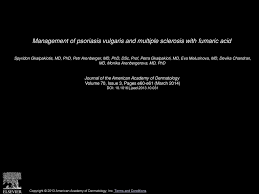 Žádné články tohoto autora nebyly nalezeny. Management Of Psoriasis Vulgaris And Multiple Sclerosis With Fumaric Acid Spyridon Gkalpakiotis Md Phd Petr Arenberger Md Phd Dsc Prof Petra Gkalpakioti Ppt Download