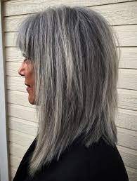 Bookmark your favorite layered hair style of the bunch. 65 Gorgeous Gray Hair Styles Hair Styles Grey Hair With Bangs Long Gray Hair