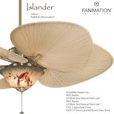 Palm leaf ceiling fan blades. Coastal Style Ceiling Fans Deep Discount Lighting