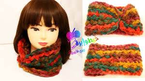كروشيه سكارف دائرى مغلق على الرقبة سريع وسهل قناة خيط وإبرة ريرى فاروق Crochet Crochet Hats Fashion