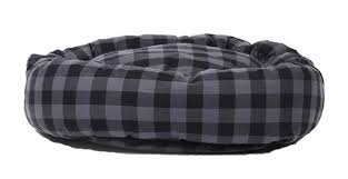 Black And White Plaid Dog Bed Waggo Buffalo Plaid Snuggler In Charcoal Dog Bed Luxury Snugglers Sleeping Dogs