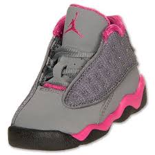 Girls Toddler Air Jordan Retro 13 Basketball Shoes Finishline Com Cool Grey Pink White Baby Jordan Shoes Cute Baby Shoes Baby Girl Shoes