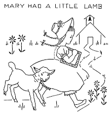 Mary Had A Little Lamb Mary Had A Little Lamb And She Running Away Form Her Coloring Pages Coloring Pages Online Coloring Pages Online Coloring