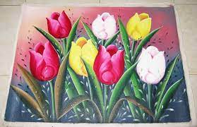 Karena elok dan indahnya, sehingga kerap kali bunga ini dijadikan objek. Jual Lukisan Bunga Tulip Asli Dari Bali Di Lapak Bali Bagus Lukisan Bukalapak