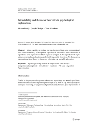 Abstract in multiobjective optimization, the result of an optimization algorithm is a set of efficient solutions from which the decision maker selects one. Pdf Intractability And The Use Of Heuristics In Psychological Explanations Cory Wright Iris Van Rooij And Todd Wareham Academia Edu