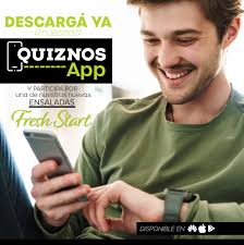 Regalaremos tres de nuestras nuevas ensaladas, si subís una foto de que  tenés descargada nuestra Quiznos App. 📱🥗