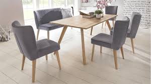 Essgruppe Trondheim Eiche Massiv Mit Bank 4x Stuhl Grau Eiche Massiv Esszimmer Mobel Essgruppe