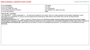 Check spelling or type a new query. General Laborer Cover Letter