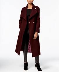 Guess wool blend jacket with removable bib. Kenneth Cole Asymmetrical Belted Maxi Wool Coat In Rum Raisin Modesens