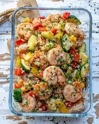 Clean Eating Shrimp Cauliflower Fried Rice For Meal Prep Recipe Clean Eating Shrimp Clean Food Crush Healthy Meal Prep