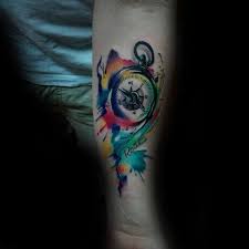 We found 109 results for watercolor tattoo in or near sacramento, ca. 40 Watercolor Compass Tattoo Designs For Men Cool Ideas