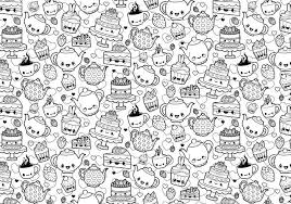 Send a print as a gift and find the perfect animal pun to match. A Cute And Kawaii Coloring Page Featuring A Fabulous Tea Party And Cakes Fully Editable Pattern Kawaii Coloring Pages Cute Coloring Pages Candy Coloring Pages