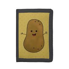 Happy Potato Tri Fold Wallet Cute Gifts Cool Giftideas Custom Trifold Wallet Happy Potato Wallet