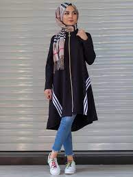 Fermuarli Tesettur Spor Tunik Modelleri Moda Moda Stilleri Tunik