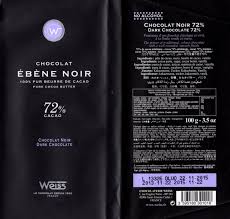 Tablette De Chocolat Noir Degustation Weiss Noir Ebene Noir 72 Chocolat Noir Beurre De Cacao Chocolat