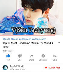 The little kid pointed his light sabre, as if about to strike us down. Bts V Wins The Title Of The Most Handsome Man In The World 2020 Allkpop