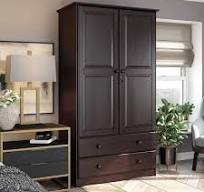 Palace Imports 100% Solid Wood Smart Wardrobe Armoire with 2 ...