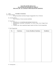 Soal prosedur pengklasifikasian makhluk hidup. Lks Praktik Biologi Kunci Determinasi