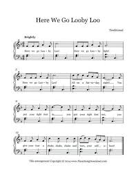 Here We Go Looby Loo Free Sheet Music Piano Sheet Music Hymn Sheet Music Sheet Music