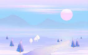 Download Wallpaper 3840x2400 Sun Mountains Vector Art Trees Landscape Pastel 4k Ult Background Hd Wallpaper Pastel Iphone Wallpaper Cute Laptop Wallpaper