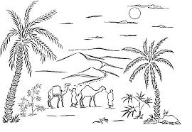 Coloriage Plage Palmiers Aux Portes Du Desert 4 Coloriage Coloriage Plage Dessin