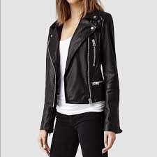 All Saints Jackets Coats Allsaints Catch Leather Biker Jacket Poshmark