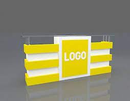 Kirtasiye Dekorasyonu Ahsap Stand Wall Unit Design Resepsiyonlar Raf Ahsap Raf