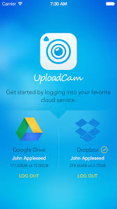 Uploadcam Camera App For Dropbox And Google Drive Shared Folder Cloud Services Photo Organization