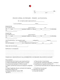 Proces verbal de compensare fara imi a facturilor reciproce. Proces Verbal De Predare Primire Auto
