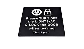 If the thermostat won't turn off ac, chances are there's another problem that needs to be resolved. Please Turn Off Lights And Air Con And Lock The Door When Leaving Thank You Black And White Adhesive Sign Waterproof Wipes Clean Amazon Co Uk Office Products