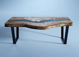 Live Edge River Table 3d Model Hand Crafted Furniture Coffee Table Styling Walnut Wood