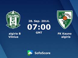 Futbolo klubas žalgiris, commonly known as fk žalgiris, žalgiris vilnius or simply žalgiris is a lithuanian professional football club based in vilnius.the club competes in the a lyga, the top flight of lithuanian football.the club was founded as dinamo in 1947. Zalgiris B Vilnius Fk Kauno Zalgiris Live Score Video Stream And H2h Results Sofascore