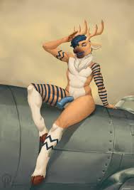 Rule 34 - Absurd Res Aircraft Airplane Anthro Bottomwear Clothing Deer  Gesture Hi Res Huge Filesize Lizuf (artist) Male Mammal New World Deer  Pinup Pose Reindeer Salute Saturdaii (fauxcroft) Skirt Solo Solo