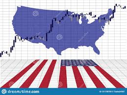 The American Stock Market Is Rising Stock Vector