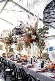 Follow along to create a simple dried flower arrangement for your home decor or wedding! Top 6 Wedding Decor Trends For 2021 Brides Dried Flowers Wedding Wedding Ceiling Decorations Wedding Ceiling