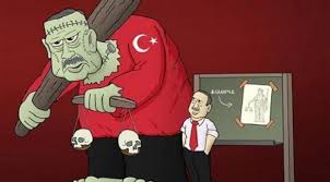 بالصور: أردوغان برسوم كاريكاتورية ساخرة