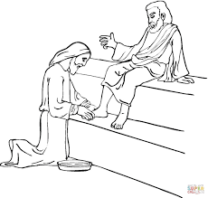 A leper white as snow. Jesus Washing The Disciples Feet Coloring Page Free Printable Coloring Home