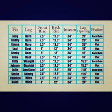 true religion size chart