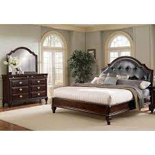 Manhattan King Bed Cherry Value City Furniture Upholstered Bedroom Set Value City Furniture King Bedroom Sets