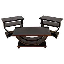 Emerald home chandler rustic wood end coffee table. Art Deco Coffee Table And Two End Tables Set Of Three For Sale At 1stdibs