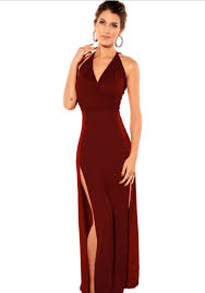 Cea mai bună atitudine diferit design de calitate serata elegante? Vestito Bordeaux Vestiti Vestito Lungo Idee Vestito